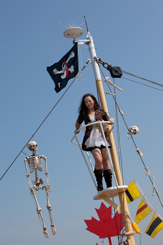 girl on mast